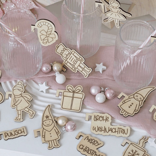 30Designs SVG Laserdatei 6 Glasanhänger Glasmarkierer Anhänger für Gläser und Tassen Weihnachten Silvester Winter Anti-Weihnachten SVG-Datei – Bild 22
