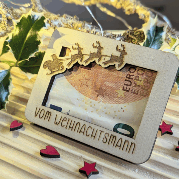 12 Designs Laserdatei Verpackung für Gutscheinkarten Gutscheine Geld Weihnachten Nikolaus Christkind Geldgeschenk Wunschgutschein SVG Datei – Bild 8
