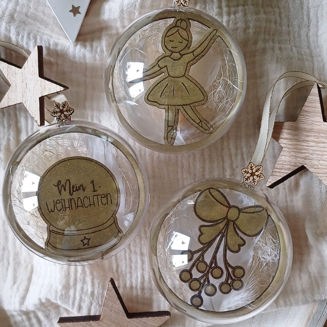 24 Acrylkugel Einleger 24 verschiedene Designs und 4 Außenkränze Inlay für Baumkugeln Christbaumkugeln Acrylkugeln zum aufhängen Laserdatei skalierbar – Bild 41