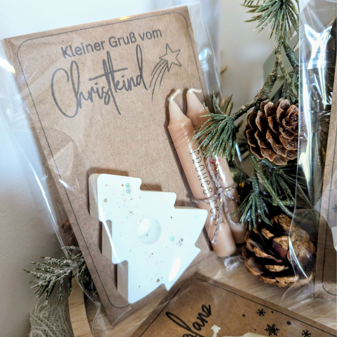 PRINT DRUCKVORLAGE PDF Verpackung Kleinigkeiten Geschenkkarte 2Designs Sternenglanz und kleiner Gruß vom Christkind Printable zum ausdrucken – Bild 4