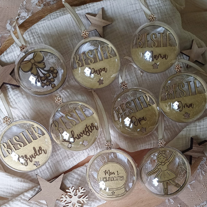 24 Acrylkugel Einleger 24 verschiedene Designs und 4 Außenkränze Inlay für Baumkugeln Christbaumkugeln Acrylkugeln zum aufhängen Laserdatei skalierbar – Bild 46