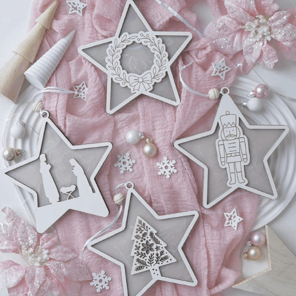12 Designs Lichtsterne Leuchtsterne Sterne zum beleuchten SVG Laser Datei Weihnachten Transparentpapier Leuchtdatei Weihnachtsdeko – Bild 15