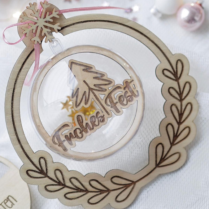 24 Acrylkugel Einleger 24 verschiedene Designs und 4 Außenkränze Inlay für Baumkugeln Christbaumkugeln Acrylkugeln zum aufhängen Laserdatei skalierbar – Bild 9