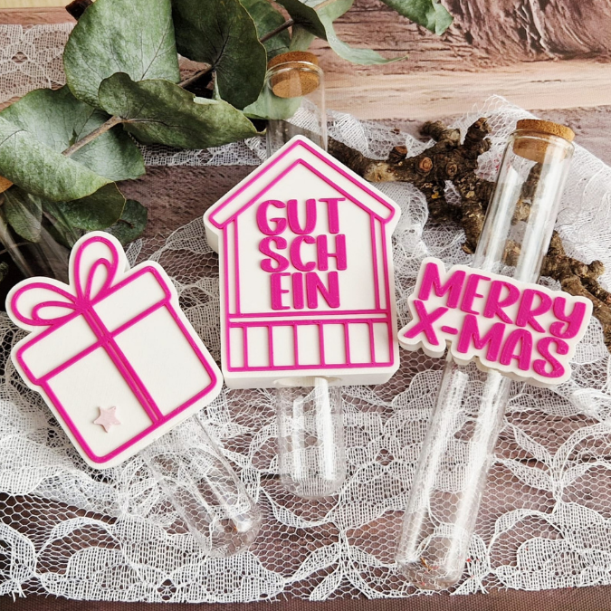STL 3D Druck Datei 13 Designs in 3 Größen Weihnachten Aufschieber Wunscherfüller für Reagenzglas Geldgeschenk Winter 3D-Druck Gutscchein – Bild 11