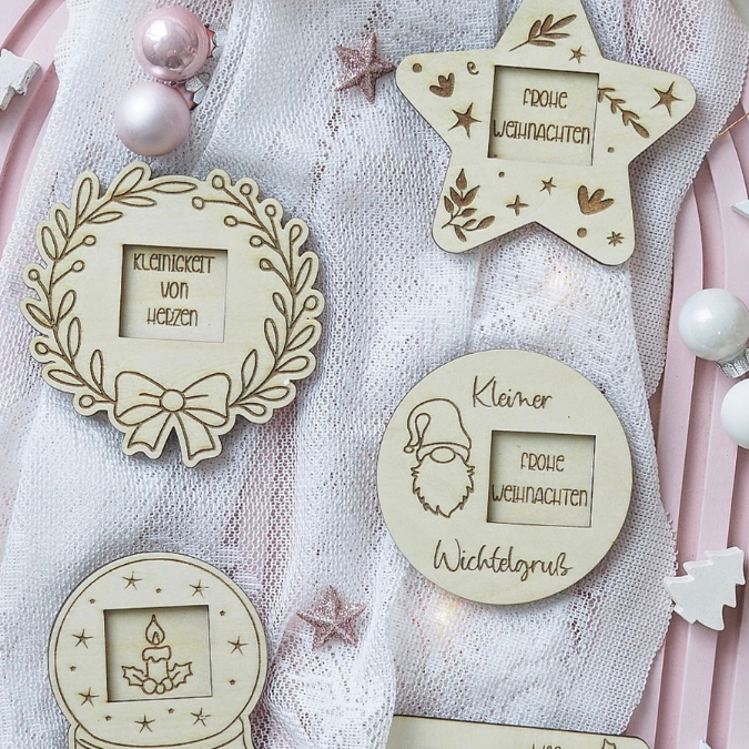 SVG Laserdatei 5 Designs Weihnachten Nikolaus Wichtel Halter für Küsschen Schokolade als Gastgeschenk kleines Mitbringsel SVG Datei – Bild 11