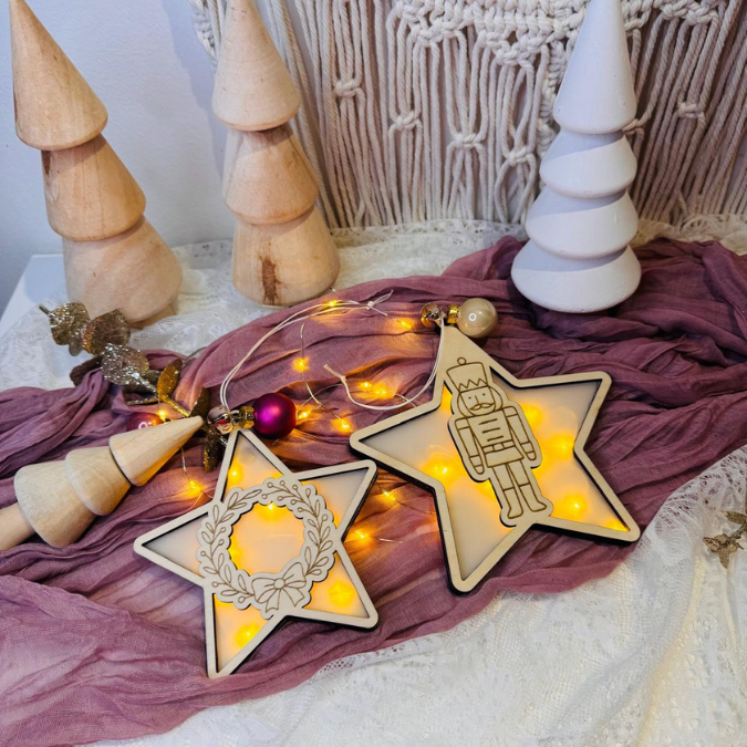 Lichtsterne Leuchtsterne 12 Designs Sterne zum beleuchten SVG Laser Datei Weihnachten Transparentpapier Leuchtdatei Weihnachtsdeko – Bild 20