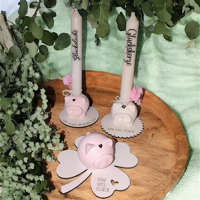 SVG Laserdatei Geschenkscheiben Glück Silvester Kleeblatt für Gießteile Kleinigkeiten Neujahr Jahreswechsel Mitbringsel Geschenkidee Datei – Bild 13