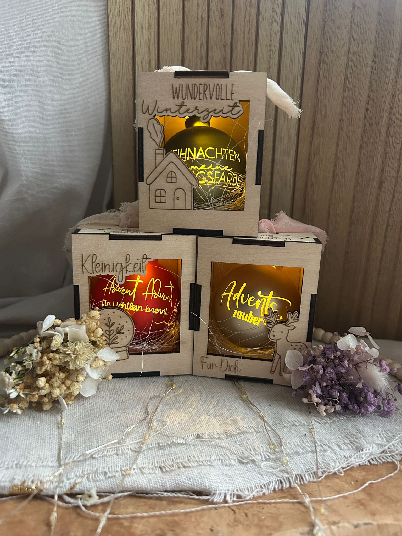 3mm Kugelbox für 6cm Kugeln SVG Datei Verpackung für Christbaumkugeln 9 Designs inkl. Anhänger Laserdatei Weihnachten Weihnachtskugel Skandi – Bild 22