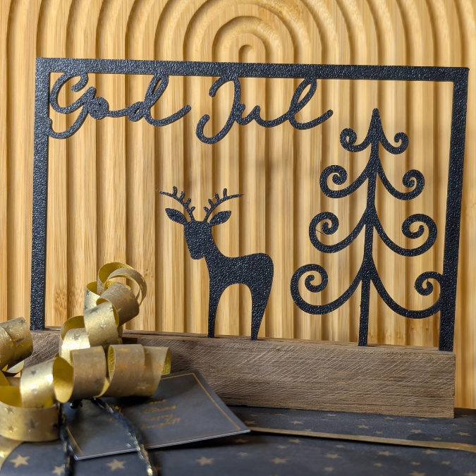 STL 3D Druck Datei Weihnachten 3er Set Klötzchenrahmen Skandi God Jul Hej Rentier Winterdeko Skandinavian living 3D-Datei 3D-Druck Vorlage – Bild 5