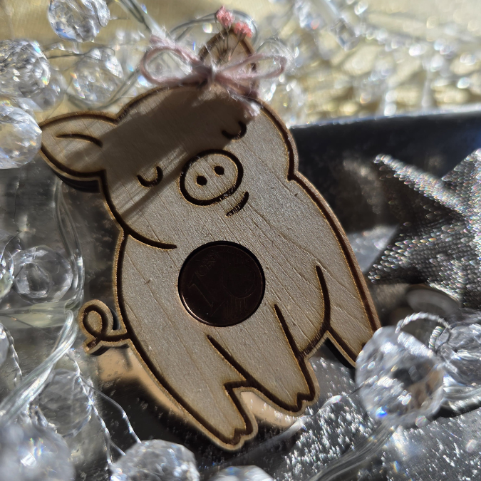 SVG Laserdatei Glückscent Halter für Centstücke 4 designs Glückspfennig Silvester Glück Glücksbringer Mitbringsel Silvester Neujahr Datei – Bild 13