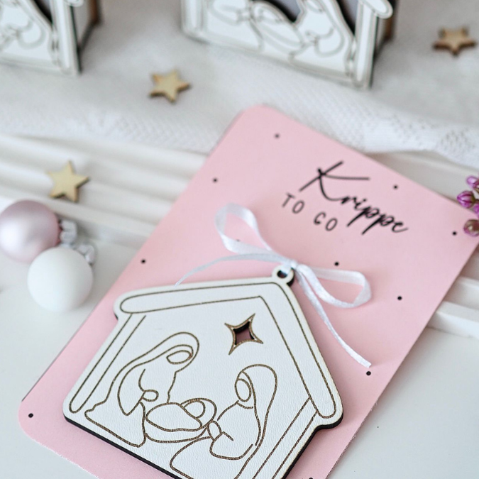 SVG Laserdatei Krippe to go Anhänger und füllbar mit Geld od Blumen Weihnachten kleines Mitbringsel SVG Datei Heilige Nacht Krippenszene – Bild 26
