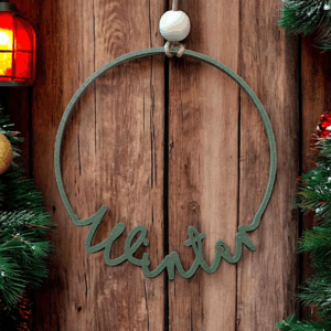 STL 3D Druck Datei Weihnachten Kranz Winter schlicht Geschenkanhänger Türdeko Hoop Loop Wanddeko 3D-Datei 3D-Druck Vorlage