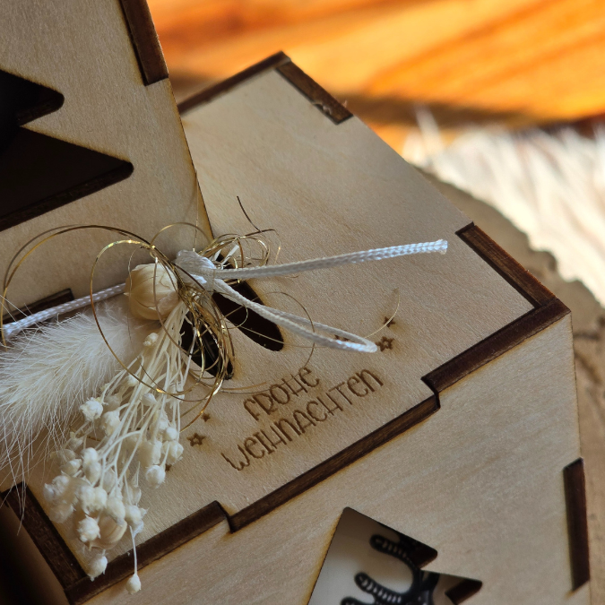 3mm Kugelbox für 6cm Kugeln SVG Datei Verpackung für Christbaumkugeln 9 Designs inkl. Anhänger Laserdatei Weihnachten Weihnachtskugel Skandi – Bild 8