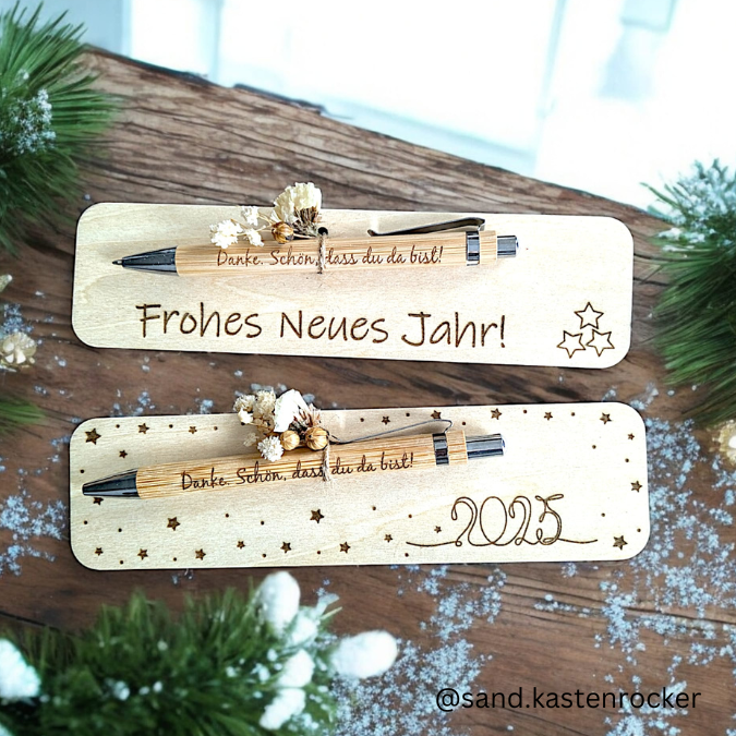 SVG Laserdatei Halter für Kerzen Silvesterkerzen Silvester Neujahr Jahreswechsel Kerzen Happy New Year personalisierbar 4 Designs SVG Datei – Bild 10