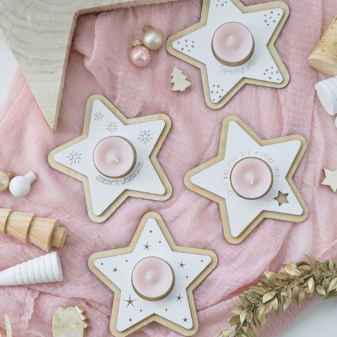 SVG Laserdatei 8 Designs LED Teelichthalter Sterne Kerzenständer Lichtdatei Stern Weihnachten Mitbringsel Skandi Scandichristmas SVG-Datei – Bild 17