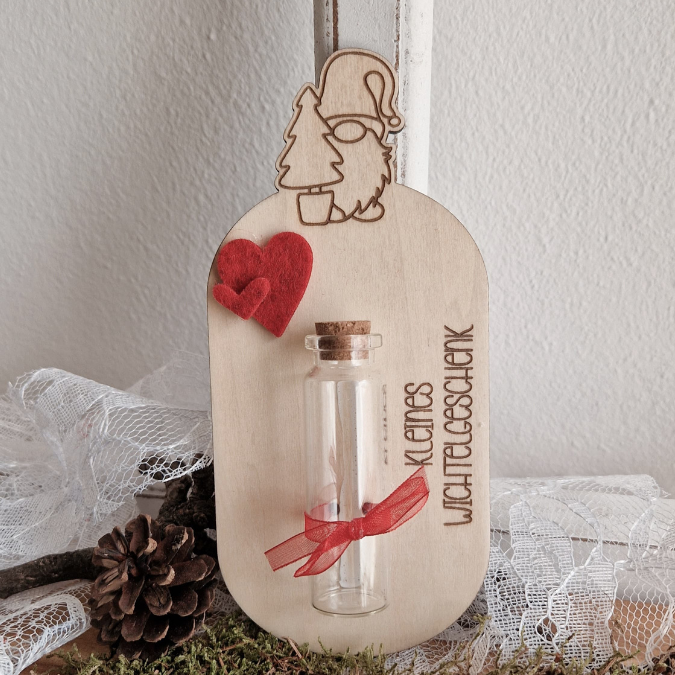6 Designs Laserdatei Halter für Geldgeschenke, Gutscheine und Kleinigkeiten Weihnachten Nikolaus Christkind Wichtel SVG Datei inkl Gravuren – Bild 11