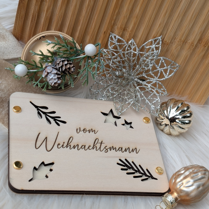 SVG Laserdatei Weihnachten Geldgeschenk Verpackung für Geld 10 Designs Gutscheinkarten SVG-Datei Weihnachtsgeld Skandi Geldkarten Magisch – Bild 26