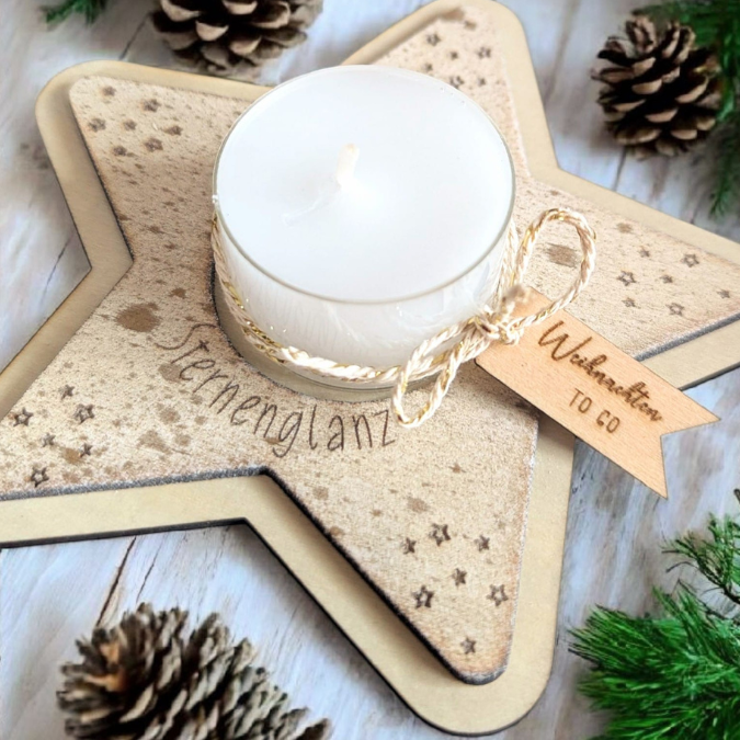 SVG Laserdatei 8 Designs LED Teelichthalter Sterne Kerzenständer Lichtdatei Stern Weihnachten Mitbringsel Skandi Scandichristmas SVG-Datei – Bild 22