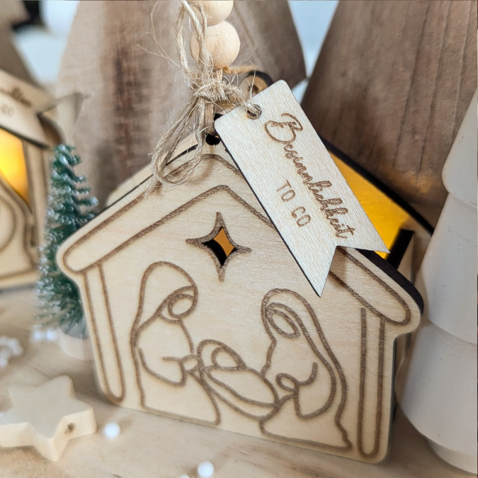 SVG Laserdatei Krippe to go Anhänger und füllbar mit Geld od Blumen Weihnachten kleines Mitbringsel SVG Datei Heilige Nacht Krippenszene – Bild 11