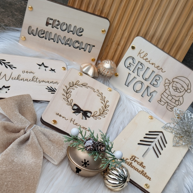 SVG Laserdatei Weihnachten Geldgeschenk Verpackung für Geld 10 Designs Gutscheinkarten SVG-Datei Weihnachtsgeld Skandi Geldkarten Magisch – Bild 24