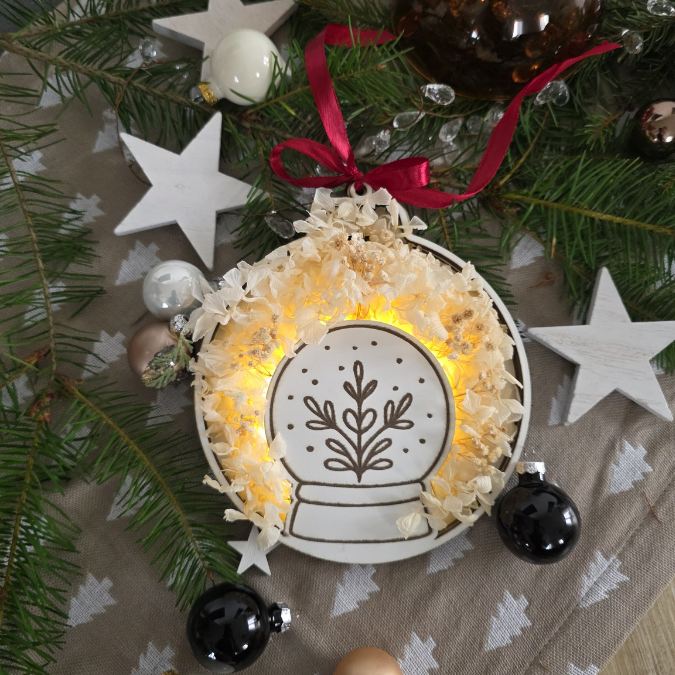 Lichtkugeln Leuchtkugeln 10 Designs Weihnachtsbaumkugel zum beleuchten SVG Laser Datei Weihnachten Transparentpapier Leuchtdatei Krippe Skandi – Bild 10