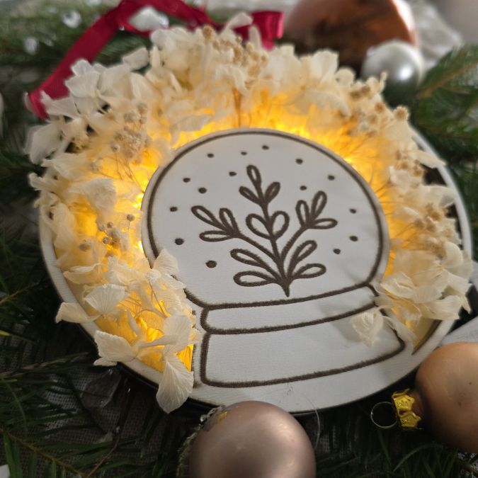 Lichtkugeln Leuchtkugeln 10 Designs Weihnachtsbaumkugel zum beleuchten SVG Laser Datei Weihnachten Transparentpapier Leuchtdatei Krippe Skandi – Bild 5