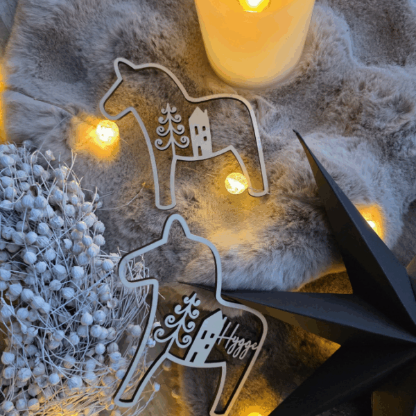 SVG Laser Datei 3er Set Dala Kränze Winter Weihnachten Skandi Scandi Dalapferd Skandinavian living Scandihome Reh Hej God Jul Dala Pferde – Bild 7