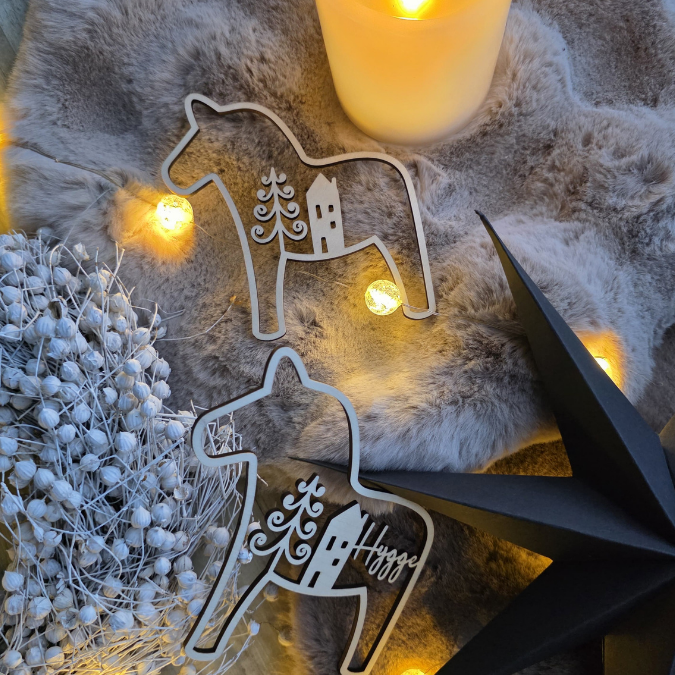 SVG Laser Datei 3er Set Dala Kränze Winter Weihnachten Skandi Scandi Dalapferd Skandinavian living Scandihome Reh Hej God Jul Dala Pferde – Bild 7