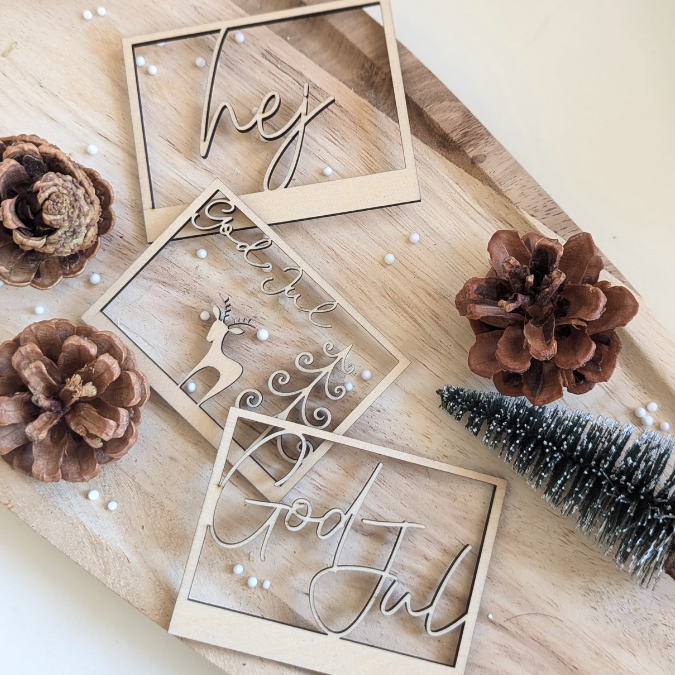 SVG Laser Datei Winter Weihnachten Skandi Scandi Rahmen für Klötzchen Klötzchenrahmen Skandinavian living Scandihome Reh Hej God Jul – Bild 10