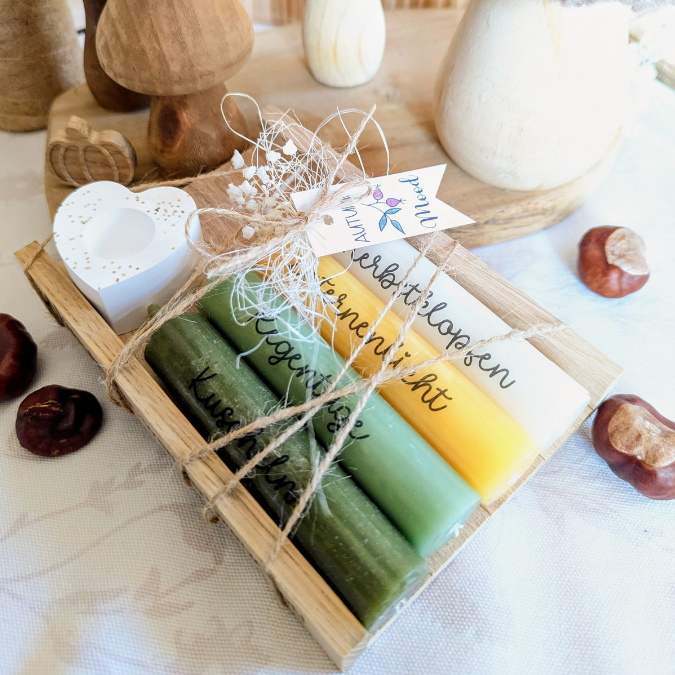 Nimm dir was du brauchst HERBST PDF Kerzen Tattoo Vorlage A4 Kerzentattoos zum selber drucken Kerzensticker Digitale Datei Herbstmomente – Bild 3