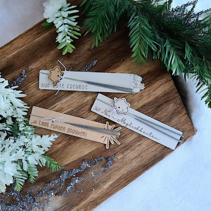 SVG Laserdatei 7 Designs plus Anhänger Wunderkerzenhalter Brett für Wunderkerzen Silvester Neujahr Jahreswechsel SVG Datei Mitbringsel Party – Bild 9