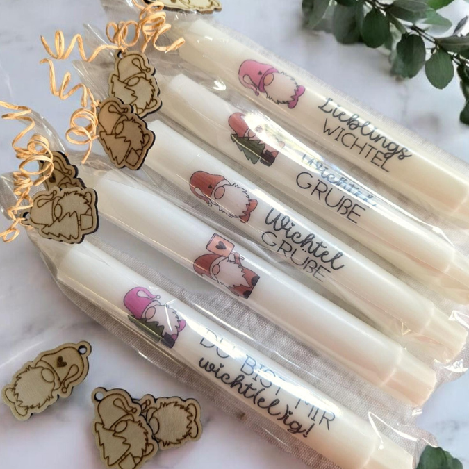 Wichtel PDF Kerzen Tattoo Vorlage A4 Kerzentattoos zum selber drucken Kerzensticker DIGITALE DATEI Wichtelig Wichtelgeschenk Wichtelkerzen – Bild 3