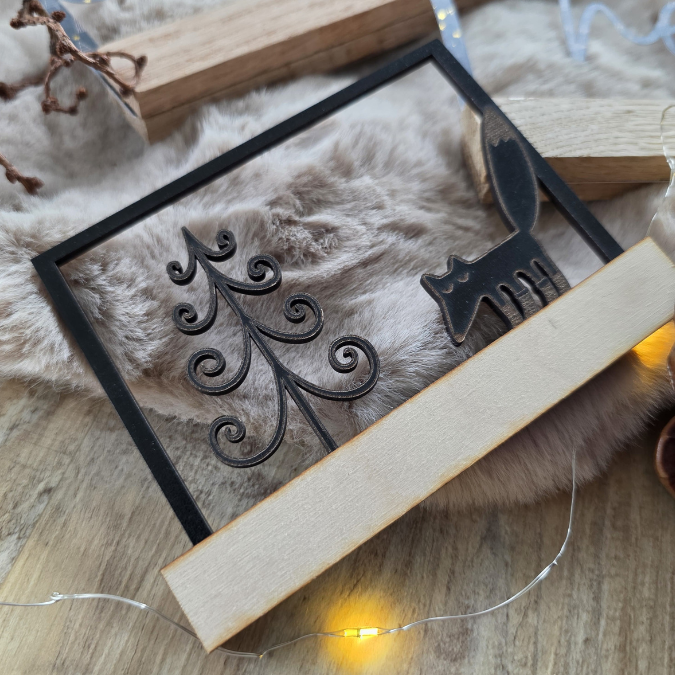 SVG Laser Datei Winter Weihnachten Skandi Scandi Rahmen für Klötzchen Klötzchenrahmen Skandinavian living Scandihome Reh Hej God Jul – Bild 13