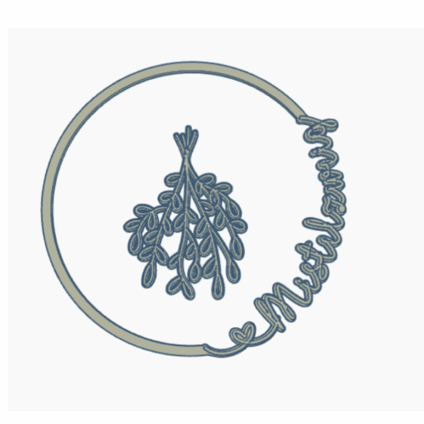 STL 3D Druck Datei Weihnachten Mistelzweig Kranz und Anhänger Skandi 3D-Datei 3D-Druck Vorlage Wanddeko Winterdeko Mistelzweig – Bild 2