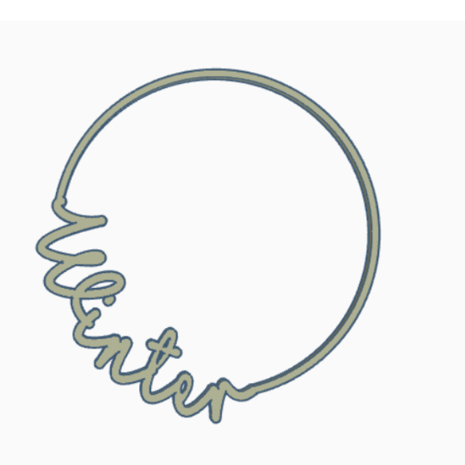 STL 3D Druck Datei Weihnachten Kranz Winter schlicht Geschenkanhänger Türdeko Hoop Loop Wanddeko 3D-Datei 3D-Druck Vorlage – Bild 2