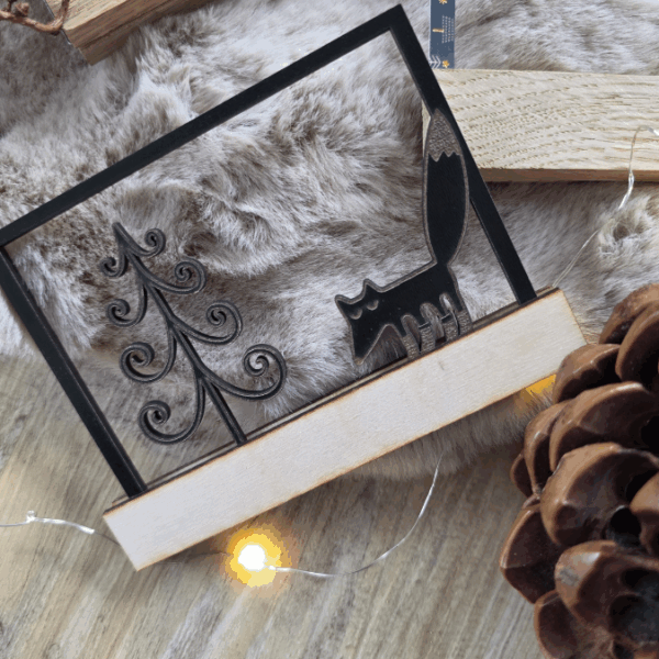 SVG Laser Datei Winter Weihnachten Skandi Scandi Rahmen für Klötzchen Klötzchenrahmen Skandinavian living Scandihome Reh Hej God Jul – Bild 11