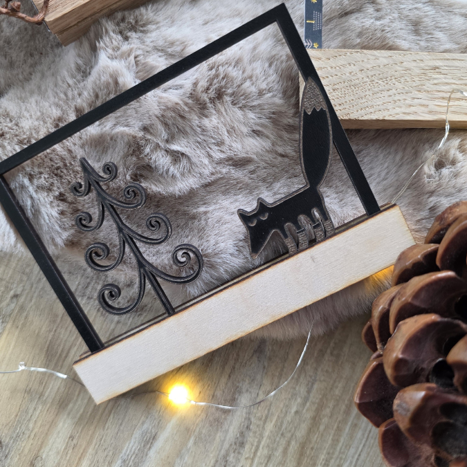 SVG Laser Datei Winter Weihnachten Skandi Scandi Rahmen für Klötzchen Klötzchenrahmen Skandinavian living Scandihome Reh Hej God Jul – Bild 12