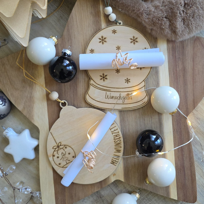 Weihnachten Winter 7 Designs Wunschzettel Christkind Weihnachtsmann Advent Weihnachtswünsche Kinder Laserdatei – Bild 3