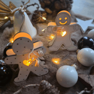 SVG Laserdatei 6 Designs Lebkuchenmann Mini Lebkuchenmännl zum füllen mit Blumen, Geld oder Ballonlicht Weihnachten Mitbringsel SVG-Datei