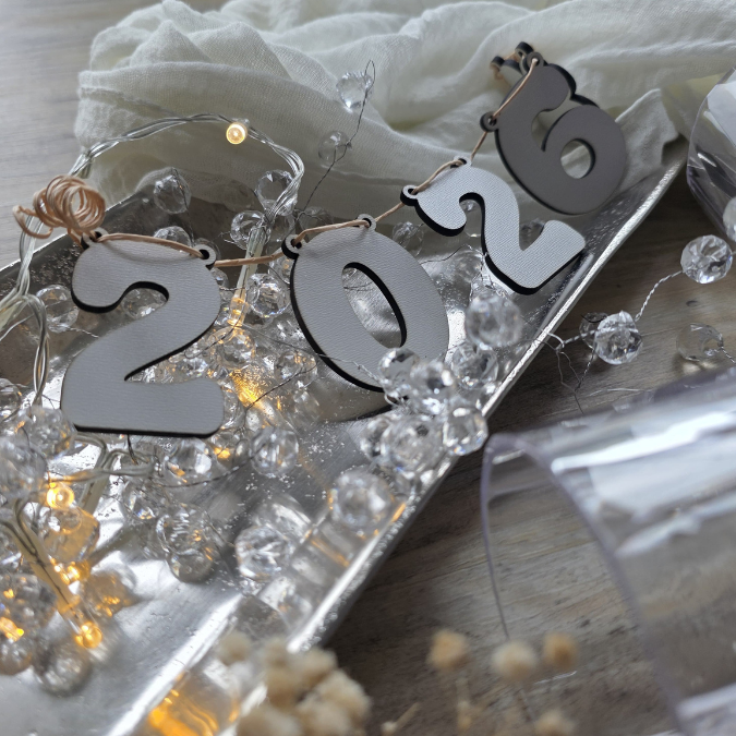 SVG Laserdatei Silvester Deko Partydeko Girlande zum aufhängen Kleeblatt Hufeiesen Silvesterdekoration Neujahr Jahreswechsel Datei – Bild 3