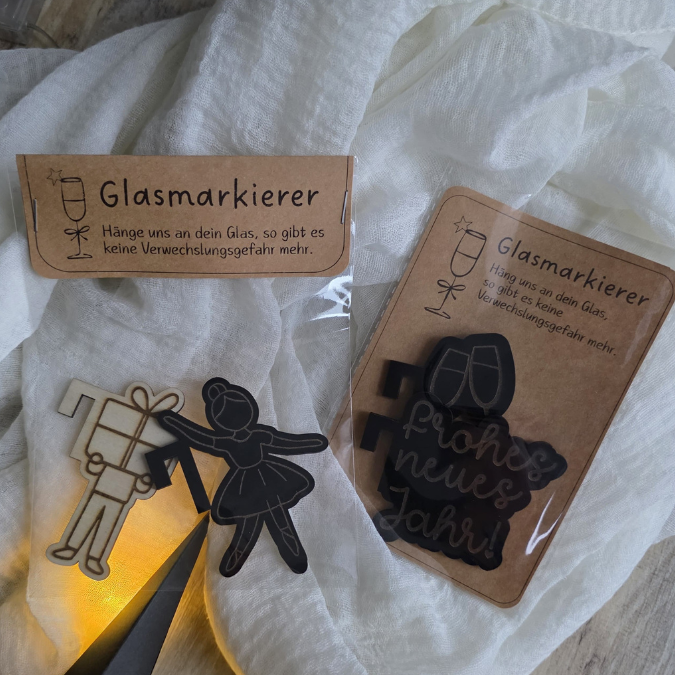 Tütenklappe Verschluss PRINT Druckvorlage PDF Verpackung für Kleinigkeiten - Glasmarkierer Glasanhänger Printable PDF Datei zum drucken – Bild 4