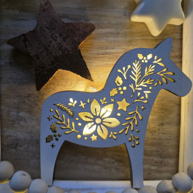 SVG Laser Winter Datei Lichtdala Dalapferd für Transparentpapier Leuchtdala Lichterkette Lichtdatei Leuchtdatei Laserdatei SVG Datei Dala – Bild 4