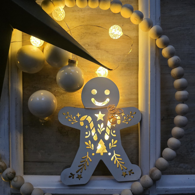 SVG Laser Datei Licht Lebkuchenmann für Transparentpapier Lichterkette Lichtdatei Lebkuchenmännchen Laserdatei Winterdeko Weihnachten – Bild 6