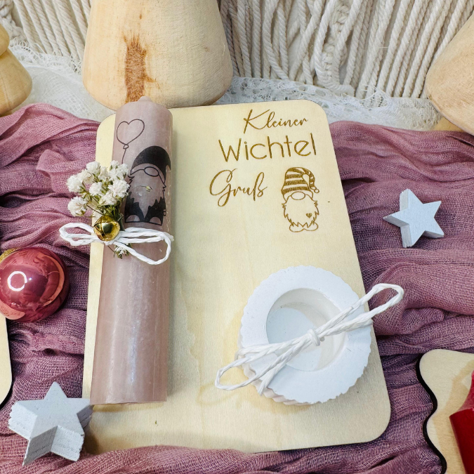 Wichtel schwarz PDF Kerzen Tattoo Vorlage A4 Kerzentattoos ausdrucken Kerzensticker DIGITALE DATEI Wichtelig Wichtelgeschenk Wichtelkerzen – Bild 2