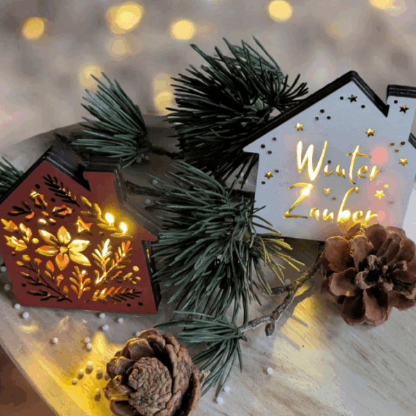 SVG Laser Winter Datei Lichthaus Haus für Transparentpapier Leuchthaus Lichterkette Lichtdatei Leuchtdatei Laserdatei SVG Datei Weihnachten – Bild 24