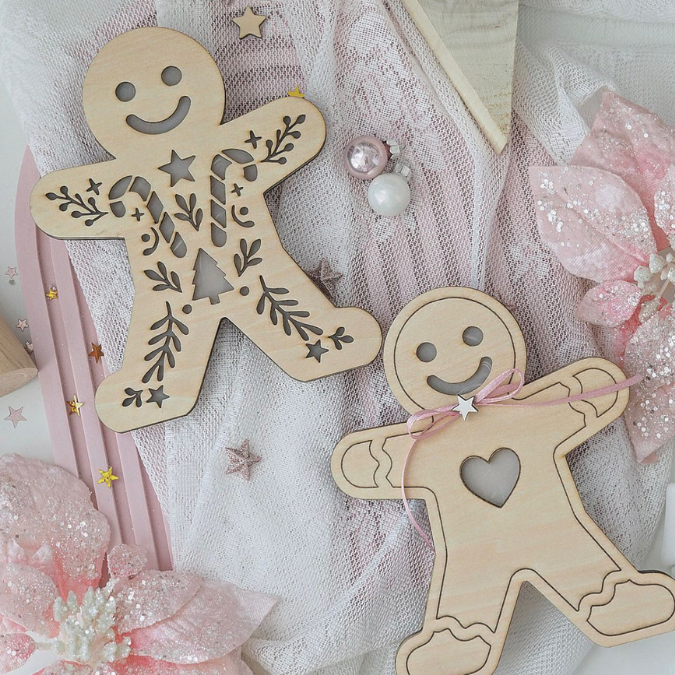 SVG Laser Datei Licht Lebkuchenmann für Transparentpapier Lichterkette Lichtdatei Lebkuchenmännchen Laserdatei Winterdeko Weihnachten – Bild 7