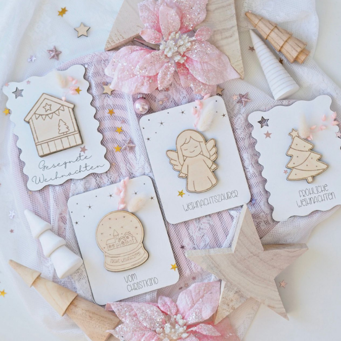 SVG Datei Verschiedene Designs Laserdatei Karten für Gutscheine Geld Blumen Weihnachten Nikolaus Christkind Geldgeschenk Verpackung Geld – Bild 16