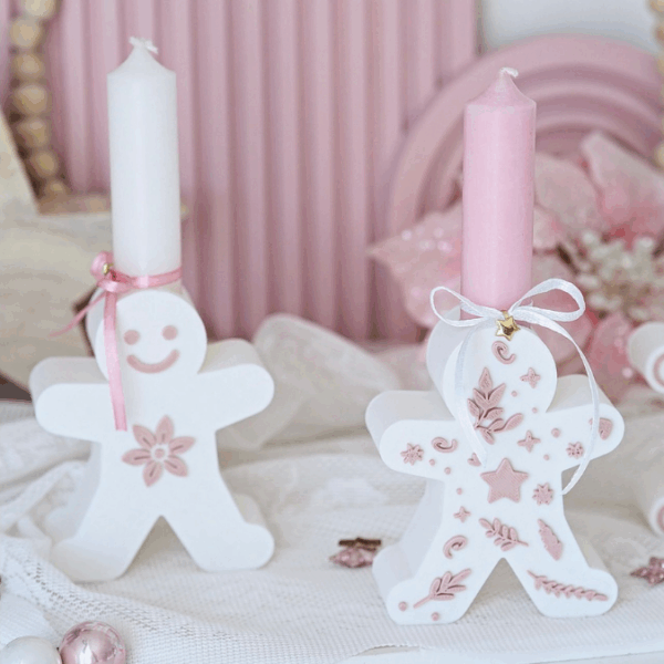 STL 3D Druck Datei 3er Set Lebkuchenmann für Reagenzglas Blumen Kerzen oder Geld Lebkuchenmännl Geschenkidee Skandi Christmas Skandi Deko – Bild 5