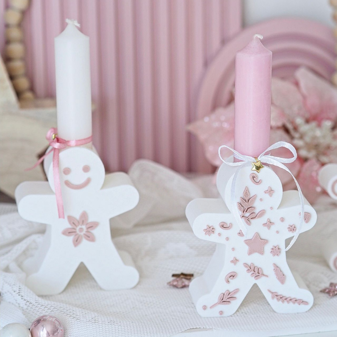 STL 3D Druck Datei 3er Set Lebkuchenmann für Reagenzglas Blumen Kerzen oder Geld Lebkuchenmännl Geschenkidee Skandi Christmas Skandi Deko – Bild 6