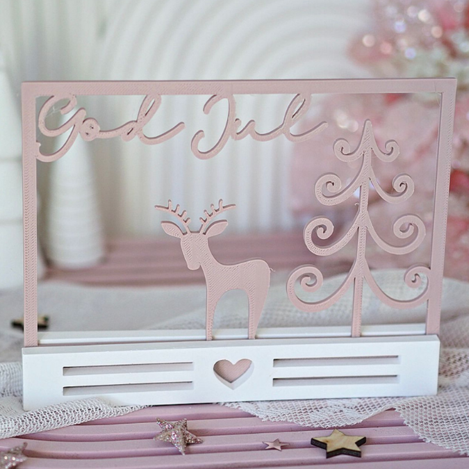 STL 3D Druck Datei Weihnachten 3er Set Klötzchenrahmen Skandi God Jul Hej Rentier Winterdeko Skandinavian living 3D-Datei 3D-Druck Vorlage – Bild 10